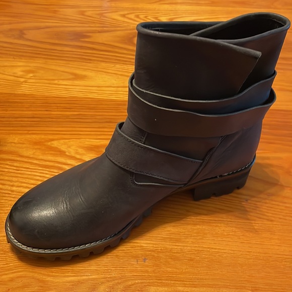 Kyu by Liqulip Russell Horton custom Italian black leather boots sz 36 5.5 6 - Picture 3 of 10